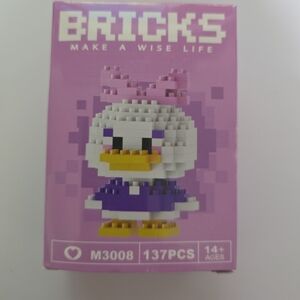 Purple and White Duck Building Blocks Set